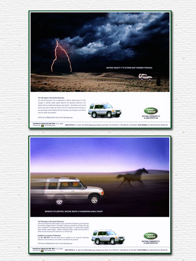 Land Rover Half Page Print Ad