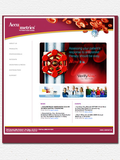 Accumetrics Website Design